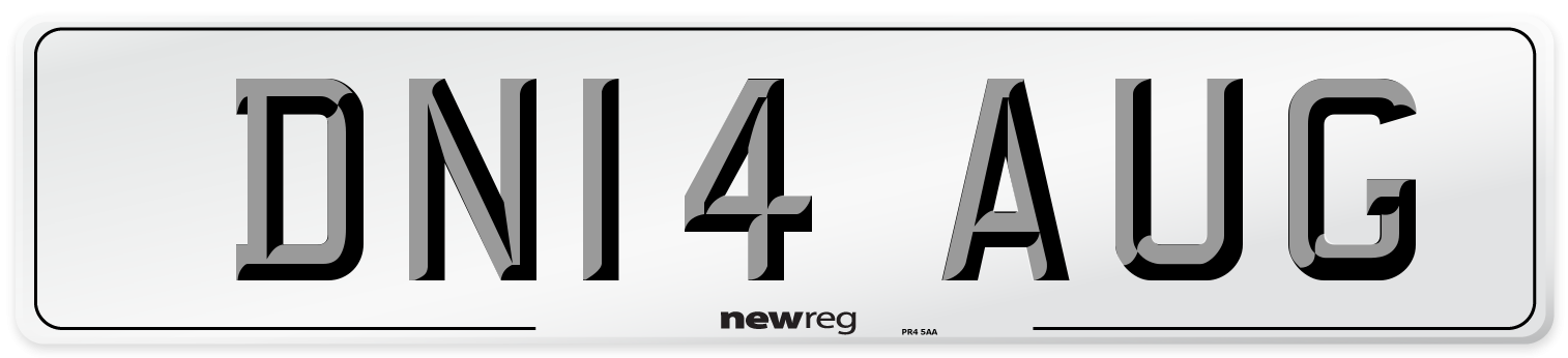 DN14 AUG Number Plate from New Reg